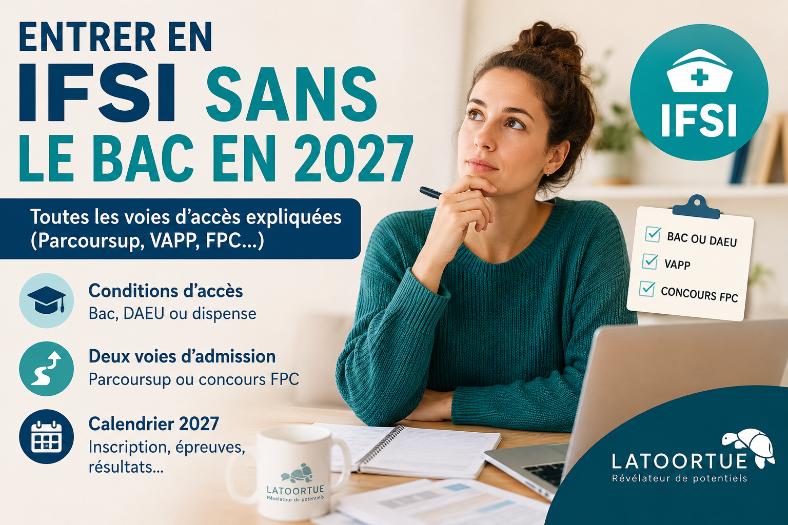 Entrer en IFSI sans le bac en 2027 : Parcoursup, VAPP et FPC
