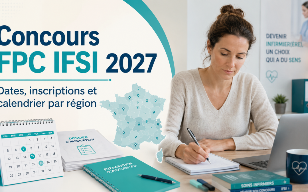 Concours FPC IFSI 2027 : dates, inscriptions et calendrier par région